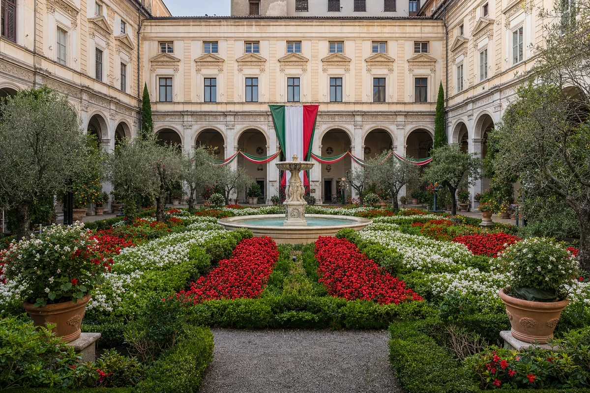 A Montecitorio un giardino tricolore celebra gli 80 anni della Repubblica